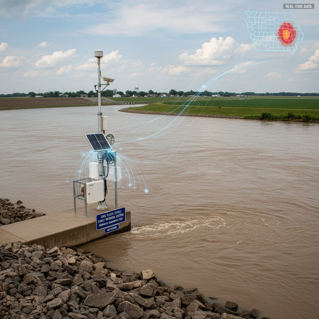 Iowa Strengthens Northwest Flood Protection with Advanced Monitoring Tech, Delivering Crucial Early Warnings